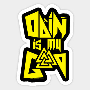 odin is my god, Yellow Sticker